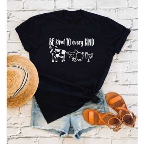 Be Kind To Every Kind T-Shirt Hipster Casual Always Funny Cotton Tee Stylish Birthday Gift Kind Harajuku Vintage Hip-Hop Tops