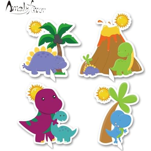 Tiny Dinosaur Table Centerpiece Decorating Centerpiece Birthday Party Decorations Supplies Dinosaur Decoration Paperboard 4PCS