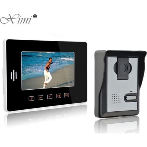 Village, Office, Home Use 7 Inch Touch Color Screen Video Door Phone Door Bell Intercom With Night Version IR Out Door Camera