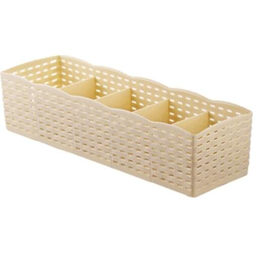 40%HOT5 Grids Socks Underwear Storage Basket Wardrobe Organizer Box Towel Container