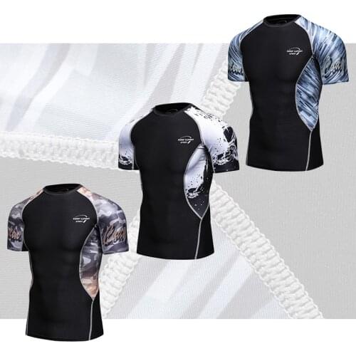 MMA BJJ Rash Guard Manufacturer Short Sleeve Compression T Shirts