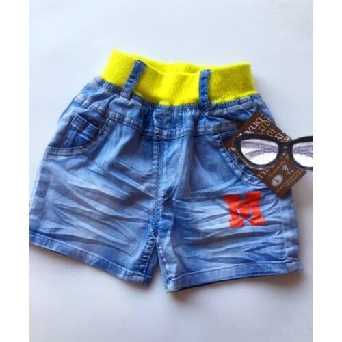 1piece /lot) 100% cotton 2020 new summer girl and boy soft jeans baby short pant 70-90cm 0-2 year old free shipping