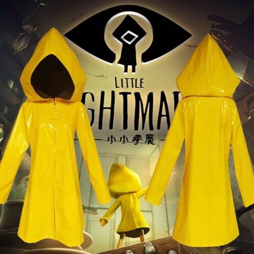 Game Little Nightmares Six Cosplay Costumes Hungry Kids Cos Dress Lady Party Halloween Men Suit Adults Coat Polyester PU Leather