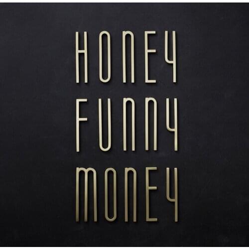 Creative brass number English letter wall decoration door sticker guide sign pure copper ornament home wall decoration wall stic