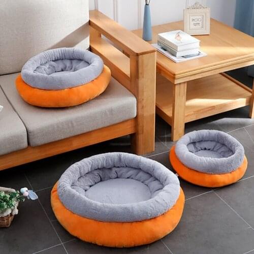 Super Soft Pet Dog Cat Bed Kennel Round Sofa Cushion Pad Sleeping Mat for Small Medium Dogs Orthopedic Relief Improved Sleep