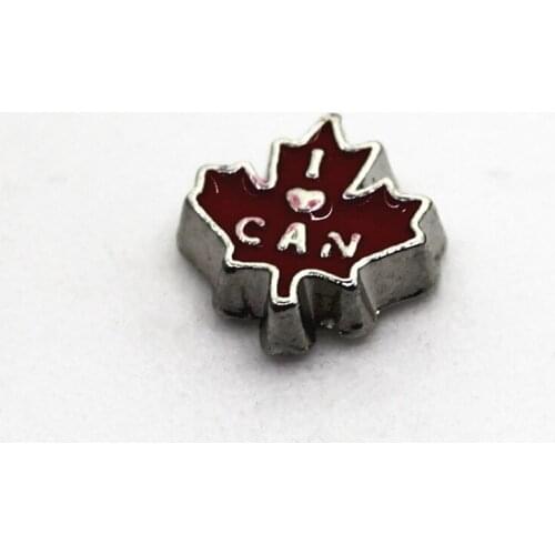 Hot selling 20pcs/lot I love Canada flag floating charm floating charms living glass memory lockets diy jewrlry floating charms