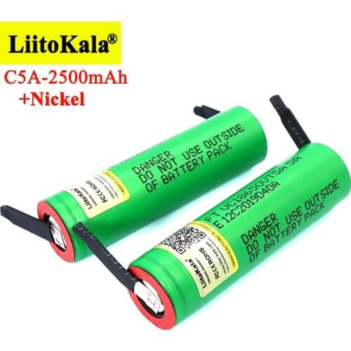 Liitokala VTC5A 2600mAh 18650 Lithium Battery 30A Discharge 18650VTC5 batteries for power bank + DIY Nickel Sheets