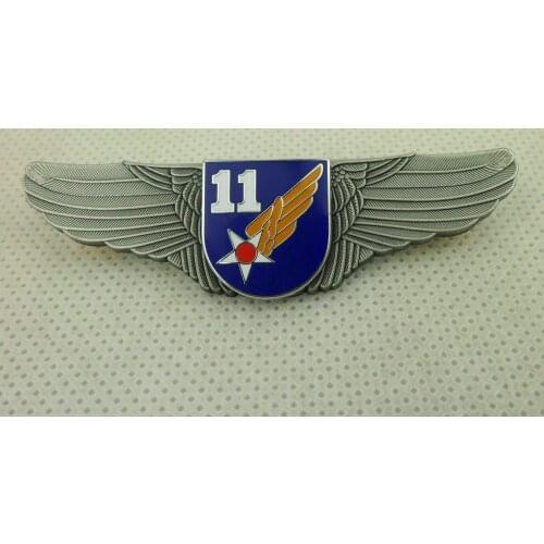 WW2 US Air Force Pin Us 11th Air Force Wings Badge Pin Metal Brooch Military armyshop2008