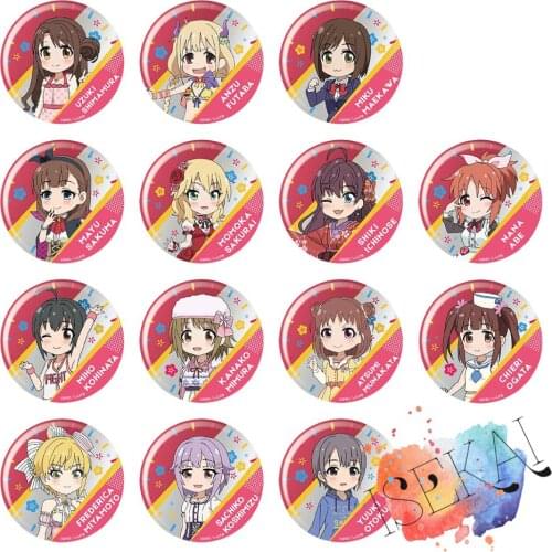 THE IDOLM@STER Anime Idolmaster Cinderella Girls Game Badge Theater Character Cute Metal Badge Brooch Pins