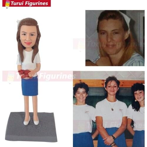 Turui Figurines miniature custom wedding cake topper personalized Mr Mrs cake wedding dolls dollhouse miniature china yoga figur