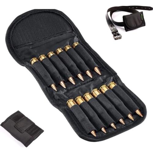 MIZUGIWA Rifle Belt 12 Round Foldable Ammo Carrier Bag Shotgun Bullet Holder Rifle Cartridge Carrier Pouch Rifle .30-06 303 270