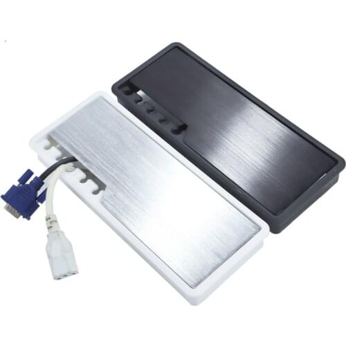 Rectangular Computer Desktop Line Hole Decorative Cover Aluminum Desk Outlet Wire Hole Cover Grommet Desk Cable Hole Cover