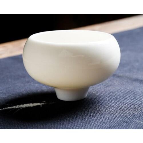 Condensed Fat White Sheep Fat Jade Jade Porcelain Good Soil Ceramic Whiteware Master Cup Teacup Ceramic Teacups Tea Set Siteel