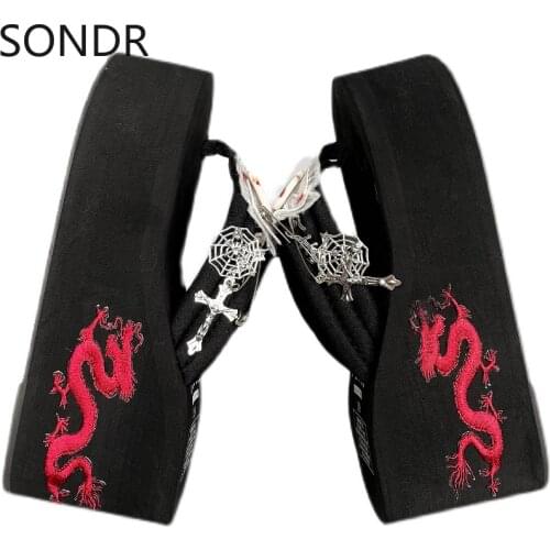 Womens Flip Flop Thongs Platform Wedge Super High Heel Summer Beach Slipper Bowknot Sandals Shoes Slides Grils 11CM 6Colors B202