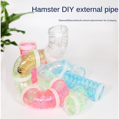 U-Tube Type Plastic Tube Line Training Game External Connected Tunnel Toys For Small Hamster Animal Cage Accessories WJ10 JS22