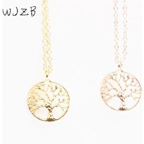 Geometric pattern tree structure girls pendant necklace Fashion necklace series tree designed for women