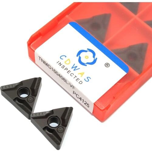 10PCS TNMG160408 L VF PC4125 High Quality Carbide Inserts External Turning Tool TNMG 160408 CNC Lathe Tools For Steel