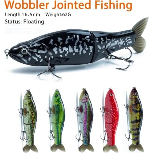 165mm/62g Multi Jointed Swimbaits Glide Shad Fishing Lures Floating Softail Hard Wobbler Rattle Slide Swimbait Fishing Bait