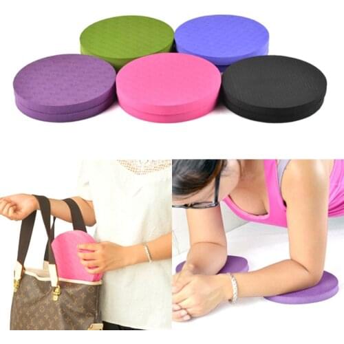 2PCS/Set Portable Small Round Knee Pad Yoga Mats Fitness Sprot Pad Plank Gym Disc Protective Pad Cushion Non Slip TPE Mat 25