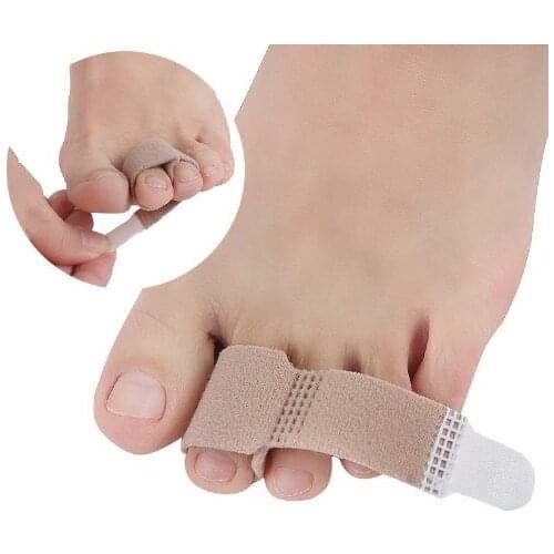 2 Pcs/lot Fabric Toe Finger Supports Straightener Hammer Toe Hallux Valgus Corrector Bandage Thumb Separator Splint Wraps