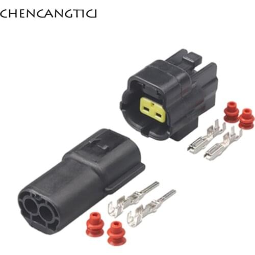 5 Sets 2 Pin Female Male Waterproof Wire Connector Plug Car Auto Sealed Truck Denso Socket 174354-2 174352-2