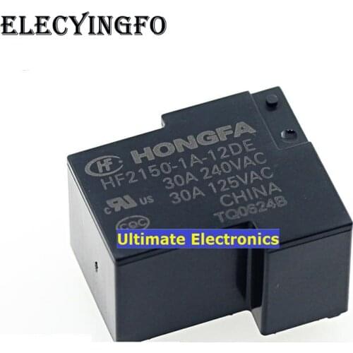 5pcs HF2150-1t A group of normally open 30A 240VAC T90A-12DE 4 feet A group of normally open 30A 240VAC T90 Relays
