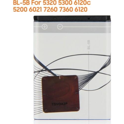 Yelping BL-5B Phone Battery For NOKIA 7260 7360 5320 5300 6120 5200 BL5B 890mah