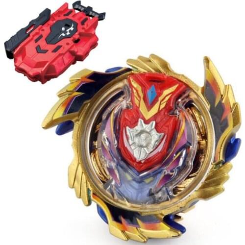 BLACK Victory Strike God Valkyrie / Valtryek Infinite B-96 STARTER w/ Launcher Kids Toy Top LR Red Bey Launcher