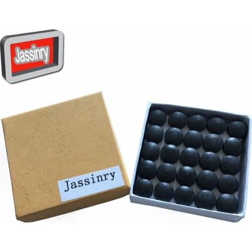 Free shipping 50pcs/lot Jassinry Black 14mm Pool Billiards cue tips Monolayer cow pigskin Carom tips Billiard accessories