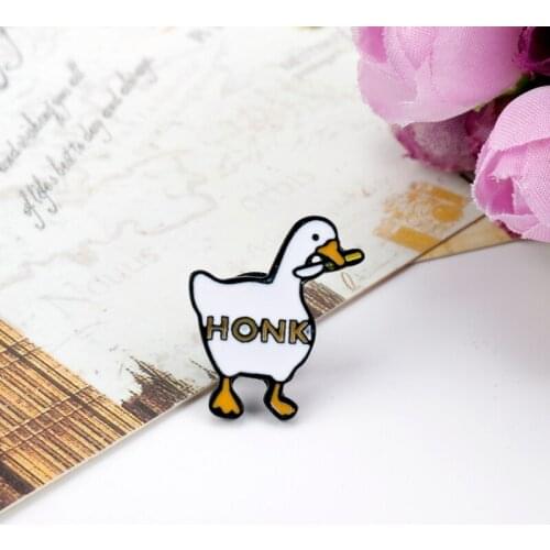 Untitled Goose Pin Lapel Pin Brooches Animal Shape Enamel Brooch Dragon Peguine Cartoon Figure Badges Pins Jewelry Gifts