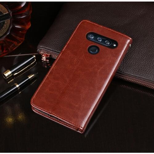 Case For LG V40 ThinQ Premium PU Leather Case Cover For LG V 40 ThinQ 6.2inch With Stand Wallet Case For LG V40 V 40 ThinQ