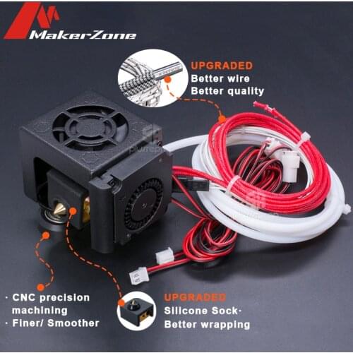 CR10 J-Head Hotend + 4010 40mm Cooling Fan + Braket + X Axis Moving Carriage Part for Ender 3 3D Printer 2020 V Groove Profile