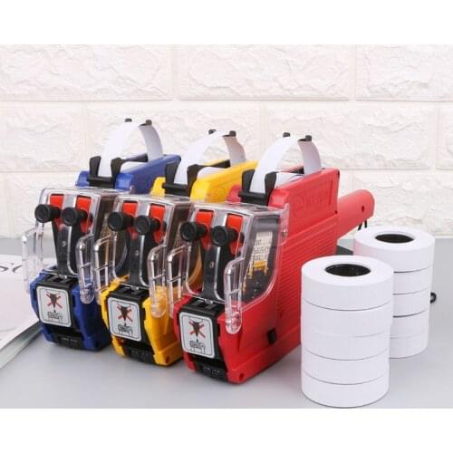 2021 New 10 Rolls Price Label Paper Refill Tag Mark Sticker Double Row For MX-6600 Labeller Gun
