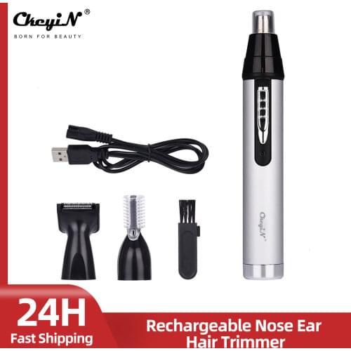 Rechargeable Nose Ear Hair Trimmer Electric Sideburns Eyebrow Nose Trimmer Shaver Safe Face Care Shaving Hair Removal Trimer 45