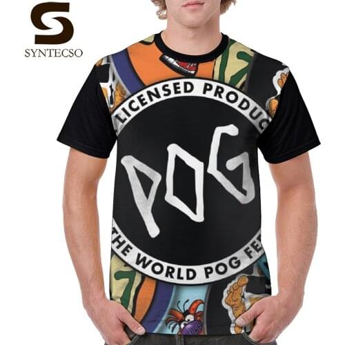 Pogs T Shirt Pogs T-Shirt Cute Polyester Graphic Tee Shirt Graphic Beach Mens Big Short Sleeve Tshirt