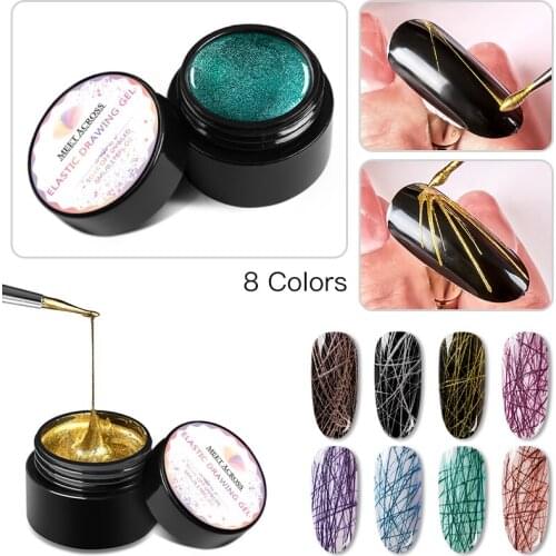 5ml Nail Gel Lacquer Creative Wire Drawing Spider Gel Point To Line Painting Gel Polish Pulling Silk Spider Nail Art Gel Polish