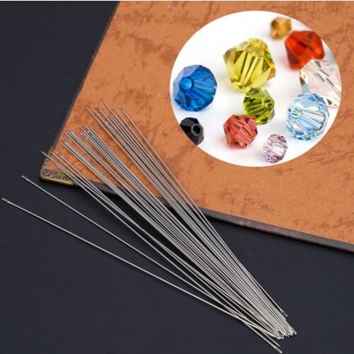 30 x Beading String Needles Threading Cord Jewelry Craft Making Tool 0.6 x 120mm