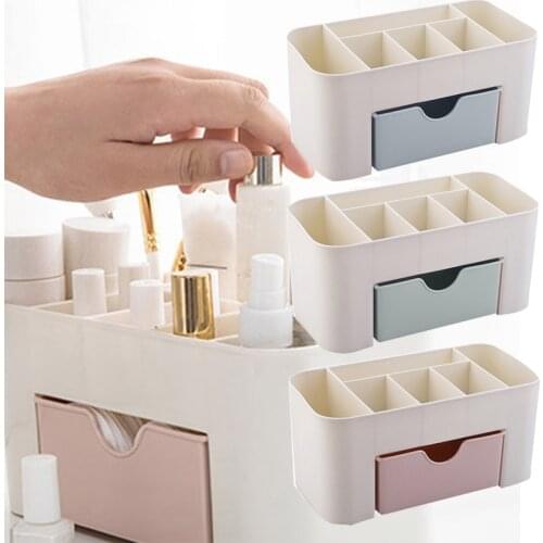 Vanity Drawer Beauty Organizer 6 Compartments with 1 Drawer Cosmetic Storage Box Newly Bathroom Counter-top H7JP Make up Toos