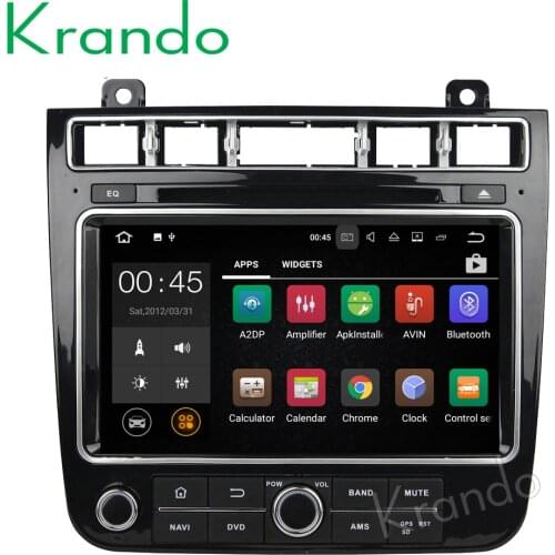 Krando 8" Android 8.0 car navigation multimedia system DVD player GPS for VW touareg 2015 2016 1017 audio radio 3G DAB bluetooth