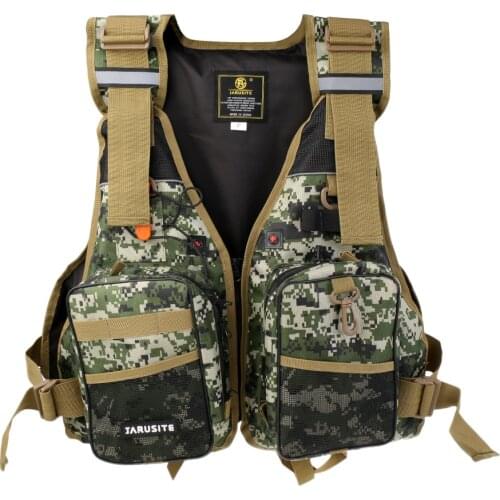 Swimming Kayaking Drifting Fishing Jacket Survival Vest with Emergency Whistle