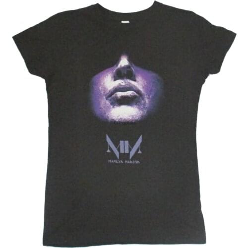 Marilyn Manson Faceless Black Babydoll Girls T-Shirt (Large)