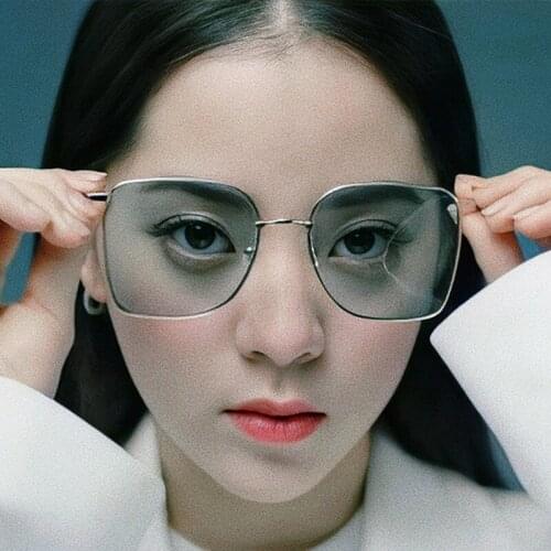 Fashion Retro square Sunglasses Women Sun Glasses Lens Alloy Sunglasses female Eyewear Frame Fishing Glasses Car Accessories