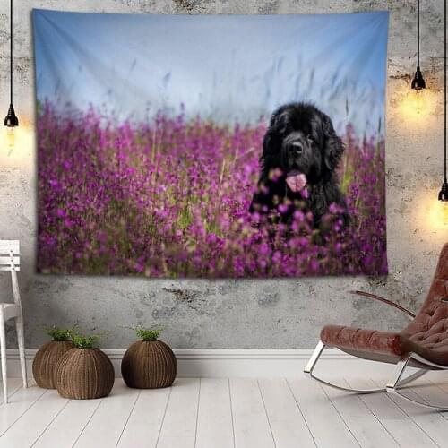 Hot Sale Custom Newfoundland Printed Tapestry Background Decorative Tapestry Various Sizes Wall Hanging Decor