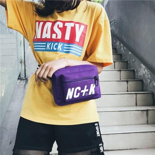 New fashion crossbody bag girl hip hop chest bag rig diagonal waist bag trend pouch 2020 messenger bag for mobile phone
