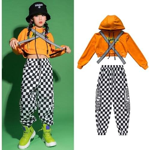 2021 New Ballroom Hip Hop Dance Costumes For Kids Children Jazz Performance Costumes Street Dance Outfits Rave Clothes DN8328