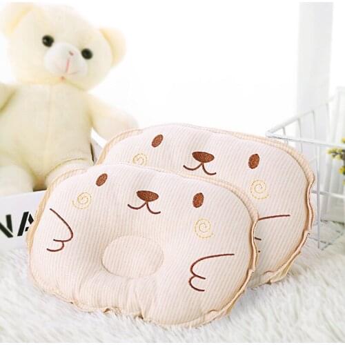 Cartoon 100% Cotton Infants Newborn Head Pillow Baby Shaping Pillow Support Concave Nursing Bedding Cushion