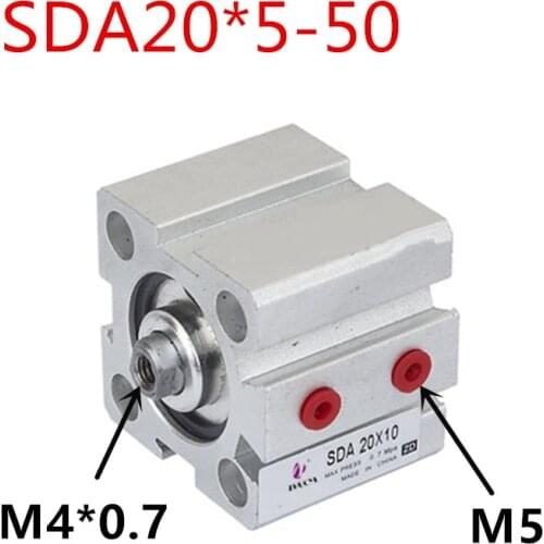 Stroke adjustable thin cylinder SDAJ/SDAS/SDA20*10/15/20/25/30/35/40/50-S-B