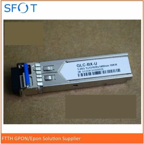 Compatibe SFP-GLC-BX-U,1.25G,T*1310nm/R*1490nm,10KM, use with SFP-GLC-BX-D,SFP module