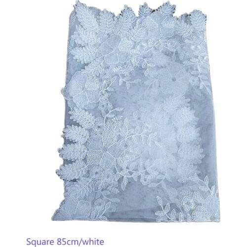 Modern Square white Lace Table cloth Embroidered kitchen tea Tablecloth Cover Nappe Mantel Xmas Christmas New Year wedding decor