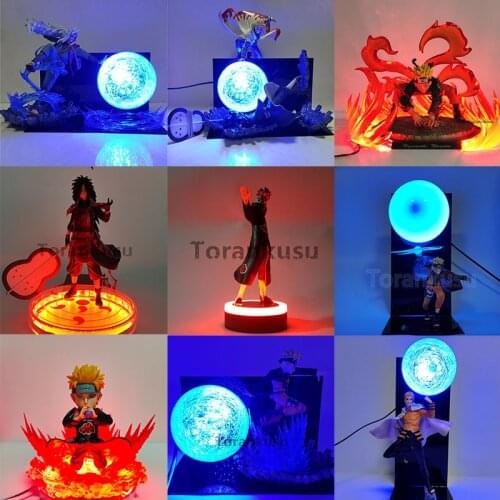 Naruto Figure LED Night Light for Childrne Uzumaki Naruto Uchiha Madara Senju Tobirama Namikaze Minato Pain Anime Night Lamp